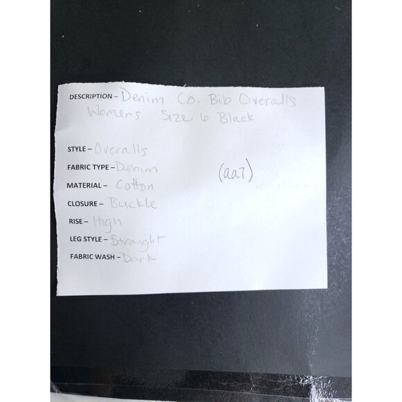 Denim Co. Womens Size 6 Black Denim Overalls With Pockets & Adjustable Straps - Picture 9 of 9